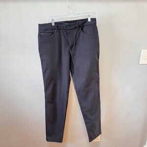 7 Diamonds Infinity Slim Fit Pants‎ W32 L34 Black Polyester Mens Trousers